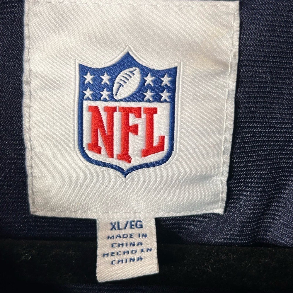 Chicago Bears Jacket Mens XL Blue Orange NFL Full Zip High Neck Jacket Football - Picture 2 of 11
